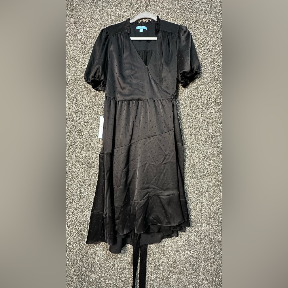 NWT DRAPER JAMES RSVP Hi-Lo Midi Wrap Dress Size Small - Picture 4 of 6